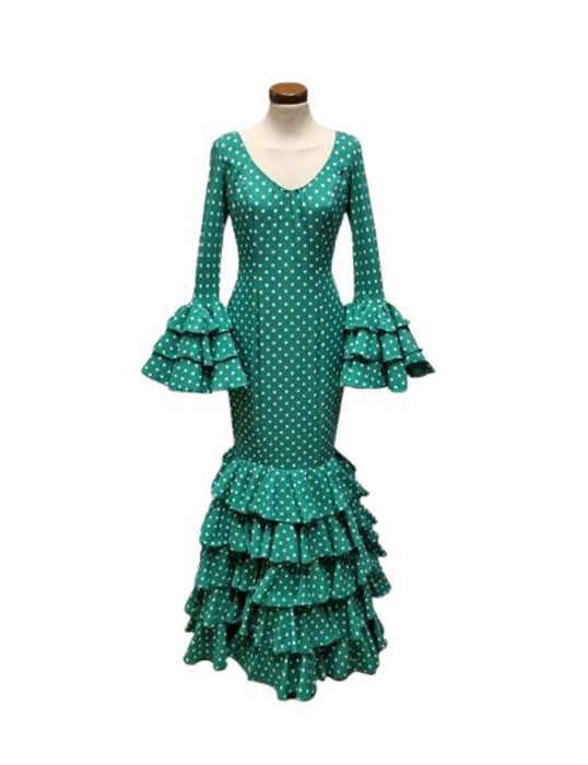 Size 38. Flamenco Dress. Mod. Bequer Verde Lunares